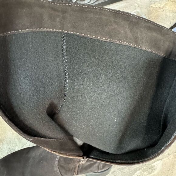 La Canadienne Passion Brown Suede Mid Calf Boots Sz 7.5 Waterproof - Picture 3 of 11